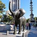 Metall öffentliche Dekoration im Freien große Bronze Elefant Skulptur